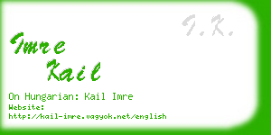 imre kail business card